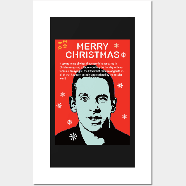 Atheist Christmas with Sam Harris Wall Art by DJVYEATES